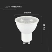 V-TAC GU10 LED spot égő 7.5W meleg fehér 38° - SKU 218751