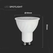 LED Spotlight SAMSUNG CHIP - GU10 6.5W  Ripple Plastic 38° Dimmable 6400K