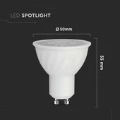 V-TAC GU10 LED spot égő dimmelhető 6W hideg fehér 38° - SKU 211971
