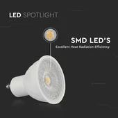 V-TAC GU10 LED spot égő dimmelhető 6W meleg fehér 110° - SKU 211981