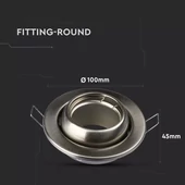 GU10 Fitting Round Changing Angle Satin Nickel