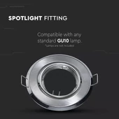 GU10 Round Spotlight Fitting Satin Nickle 2 pcs/box  Ф93