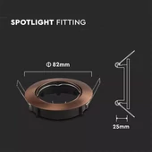 GU10 Fitting Round Movable Bronze