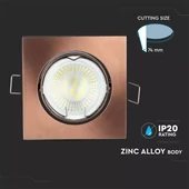 GU10 Fitting Square Movable Bronze