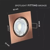 GU10 Fitting Square Movable Bronze