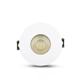 V-TAC GU10 LED spotlámpa keret, fehér+arany billenthető lámpatest - SKU 3158