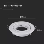 GU10 Housing Round Movable White