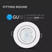 GU10 Housing Round Movable White