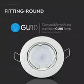 GU10 Fitting Round Movable White