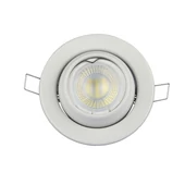 V-TAC GU10 LED spotlámpa keret, fehér billenthető lámpatest - SKU 3593