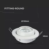 GU10 Fitting Round Changing Angle White