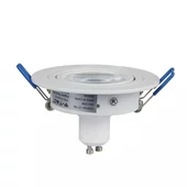 V-TAC GU10 LED spotlámpa keret, fehér billenthető lámpatest - SKU 3599