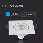 1*GU10 Fitting Square White