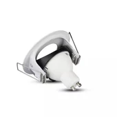 V-TAC GU10 LED spotlámpa keret, fehér billenthető lámpatest - SKU 3611