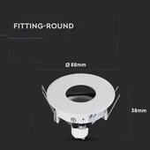 V-TAC GU10 LED spotlámpa keret, fehér billenthető lámpatest - SKU 3611