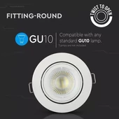 GU10 Fitting Round White