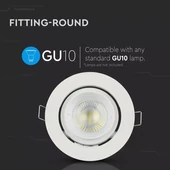 GU10 Zoom Fitting White