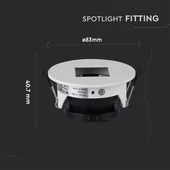 GU10 Fitting Square White + Black