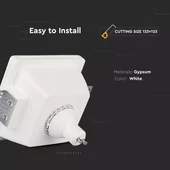 GU10 Fitting With Frost Gllass Square - NEW