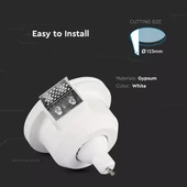 GU10 Fitting With Frost Gllass Round - NEW