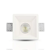 GU10 Fitting Gypsum White Recessed Light Square