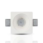 GU10 Fitting Gypsum White Recessed Light Round