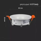 GU10 Fitting Round White