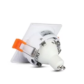 V-TAC GU10 LED spotlámpa keret, fehér fix lámpatest - SKU 3170