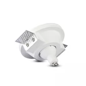V-TAC GU10 LED spotlámpa keret, fehér fix lámpatest - SKU 3640