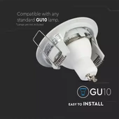 GU10 Fitting Round White