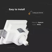 GU10 Fitting Square Gypsum Deep 120x120 White