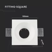 GU10 Fitting Square White