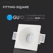 GU10 Fitting Square White