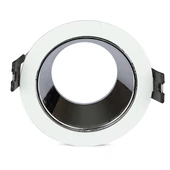 GU10 Fitting White+Chorme Round VT-872