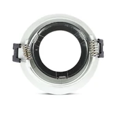 GU10 Fitting White+Chorme Round VT-872