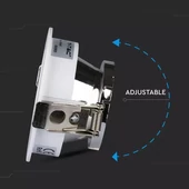 GU10 Fitting White+Chorme Round VT-874