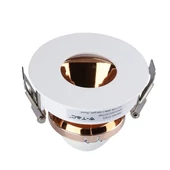 V-TAC GU10 LED spotlámpa keret, fehér+rózsaarany billenthető lámpatest - SKU 3159