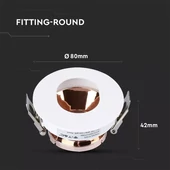 GU10 Fitting White+Rose Gold Round VT-874
