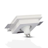 GU10 Fitting Gypsum White Recessed Light With Rose Gold Metal Square