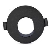 GU10 Fitting Black + Black  Round