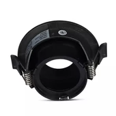 GU10 Fitting Black + Black  Round