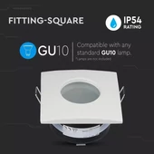 GU10 Fitting Matt Square White