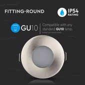 GU10 Fitting Matt Round ф84 Satin Nickel