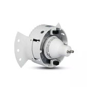 GU10 Fitting Round  With White Frame + Chrome Reflector