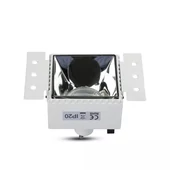 GU10 Fitting Square With White Frame + Chrome Reflector