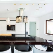 GU10 Fitting Square With White Frame + Chrome Reflector