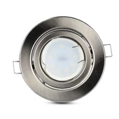 V-TAC GU10 LED spotlámpa keret, matt króm billenthető lámpatest - SKU 3470