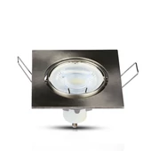 V-TAC GU10 LED spotlámpa keret, matt króm billenthető lámpatest - SKU 3591