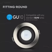 GU10 Fitting Round Satin Nickel