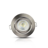 V-TAC Twist-To-Open GU10 LED spotlámpa keret, matt króm billenthető lámpatest - SKU 3646